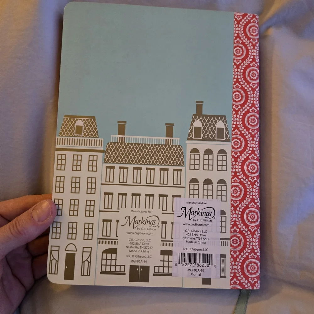 Cityscape Buildings Multicolor Markings CR Gibson Lined Notebook - blank!